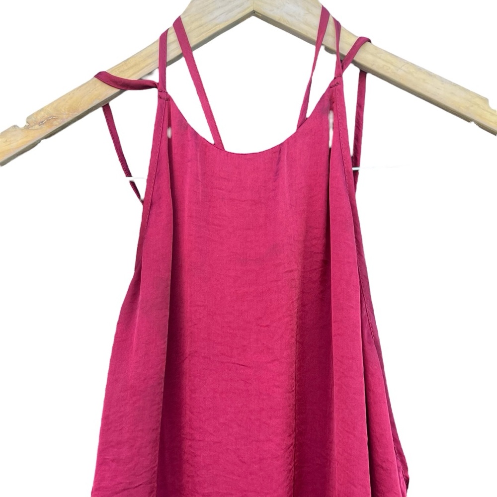 Show Me Your MuMu | Mini Red Cocktail Strappy Satin Dress | M - Picture 6 of 14